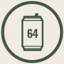 Capacidade para 64 latas